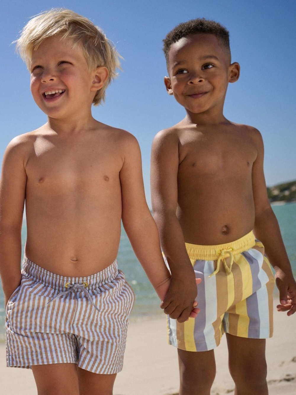 Next Blue/Yellow Swim Shorts 2 Pack Size 1/2/ 2 Yrs